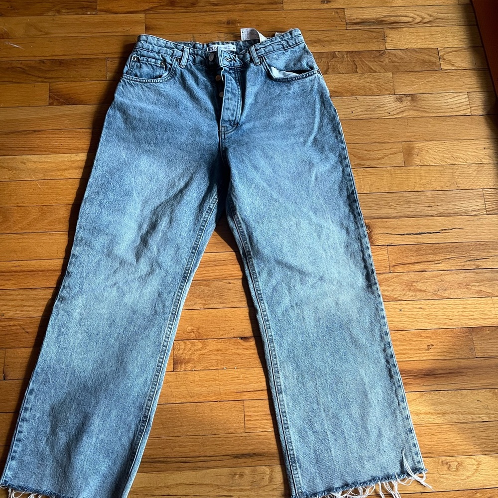 Zara Light Blue Denim Pants
